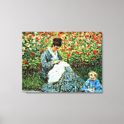 Camille Monet en Child Canvas Afdruk (Voorkant)
