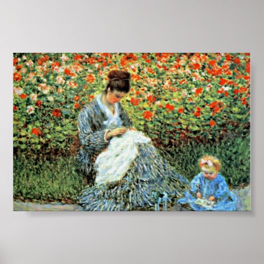 Camille Monet en Child Monet Moederdag Poster (Voorkant)