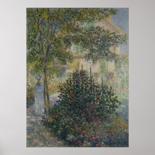 Camille Monet in de tuin Poster (Voorkant)