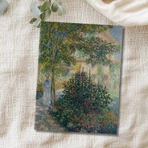Camille Monet in de tuin van Argenteuil Briefkaart