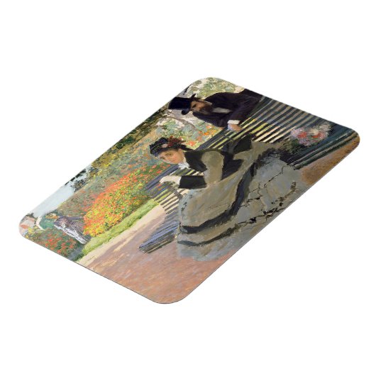 Camille Monet op een Bench Claude Monet Magneet (Linkerzijde)