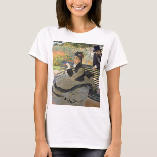 Camille Monet op een Bench Claude Monet T-shirt