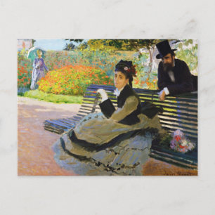 Camille Monet op een tuinbankje Claude Monet Briefkaart