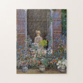 Camille Monet op Window Monet Fine Art Legpuzzel (Verticaal)