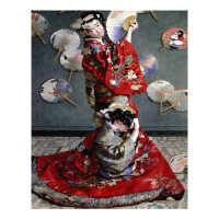 Camille Monet van Claude Monet in Japanse klederdr