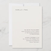 Camille Neutral Modern Wedding Kaart (Voorkant)