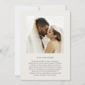 Camille Neutral Modern Wedding Kaart (Achterkant)