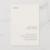 Camille Neutral Modern Wedding RSVP Kaartje (Voorkant)
