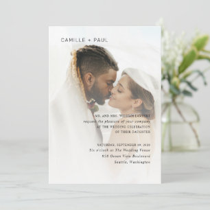 Camille Photo Modern Wedding Kaart