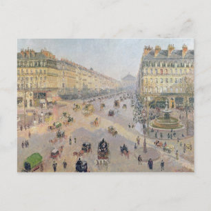 Camille Pissarro   Avenue de L'Opera, Parijs Briefkaart