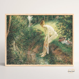 Camille Pissarro Bather in de Bossen Schilderkunst Poster