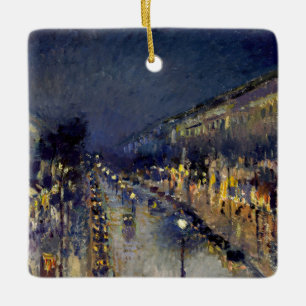 Camille Pissarro - Boulevard Montmartre bij nacht Keramisch Ornament