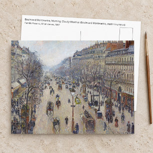 Camille Pissarro - Boulevard Montmartre, ochtend Briefkaart