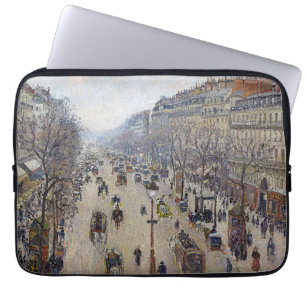 Camille Pissarro - Boulevard Montmartre, ochtend Laptop Sleeve