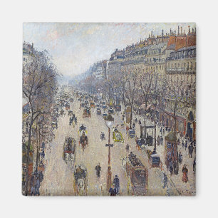 Camille Pissarro - Boulevard Montmartre, ochtend Magneet