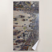 Camille Pissarro - Boulevard Montmartre, ochtend Strandlaken (Voorkant)