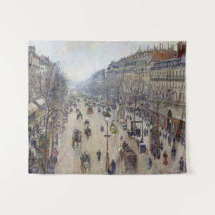 Camille Pissarro - Boulevard Montmartre, ochtend Wandkleed