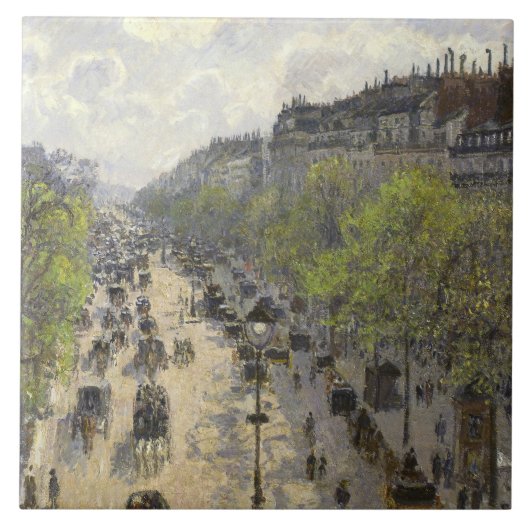 Camille Pissarro - Boulevard Montmartre, Spring Tegeltje (Voorkant)