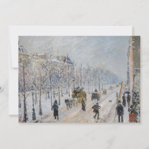Camille Pissarro - Buiten Boulevards, sneeuweffect Bedankkaart