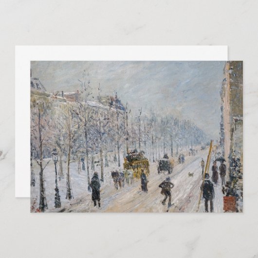 Camille Pissarro - Buiten Boulevards, sneeuweffect Kaart (Voorkant / Achterkant)