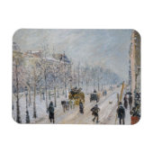 Camille Pissarro - Buiten Boulevards, sneeuweffect Magneet (Horizontaal)