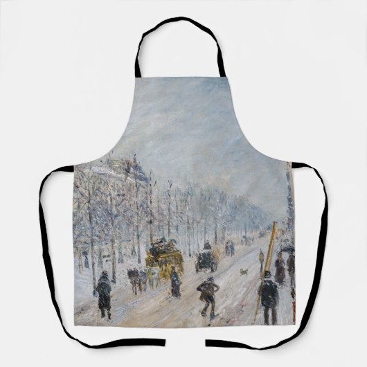 Camille Pissarro - Buiten Boulevards, sneeuweffect Schort (Voorkant)