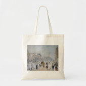 Camille Pissarro - Buiten Boulevards, sneeuweffect Tote Bag (Voorkant)