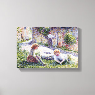  Camille Pissarro Children op een Boerderij Canvas Afdruk