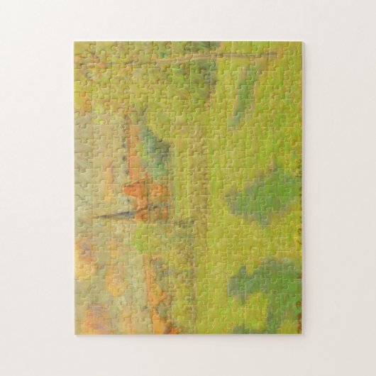 Camille Pissarro | De herder en de kerk van Legpuzzel (Verticaal)