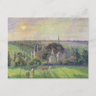 Camille Pissarro   de Kerk en het Boerderij van Briefkaart