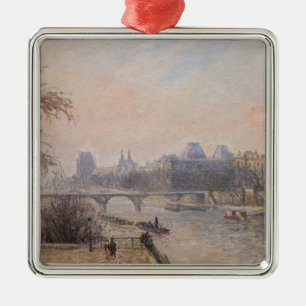 Camille Pissarro - De Seine en het Louvre Metalen Ornament