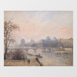 Camille Pissarro - De Seine en het Louvre Raamsticker