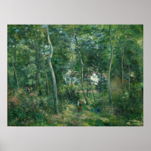 Camille Pissarro Edge of Bossen nabij L'Hermitage Poster