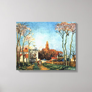 Camille Pissarro Entrance naar het dorp Voisin Canvas Afdruk