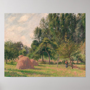 Camille Pissarro - Haystacks, Morning, Eragny Poster
