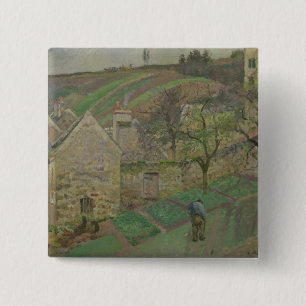 Camille Pissarro   Hillside of the Hermitage, Pont Vierkante Button 5,1 Cm