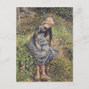 Camille Pissarro Meisje met een stok, 1881 Briefkaart