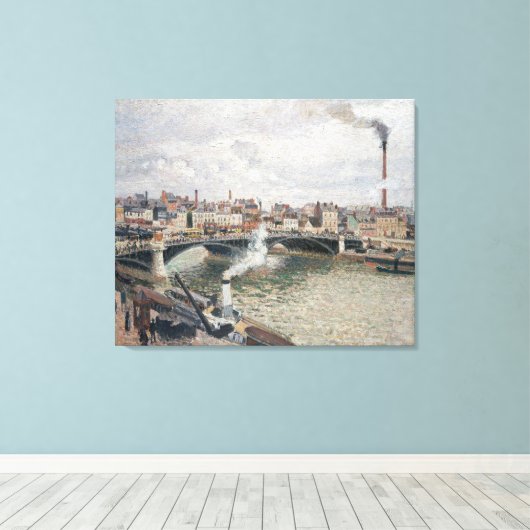  Camille Pissarro Morning An Overcast Day Canvas Afdruk (Insitu (Houten vloer))