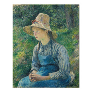 Camille Pissarro paasgiertje met een Pet van str Perfect Poster
