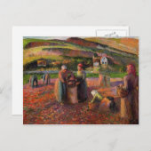 Camille Pissarro- Potato Harvest Briefkaart (Voorkant / Achterkant)