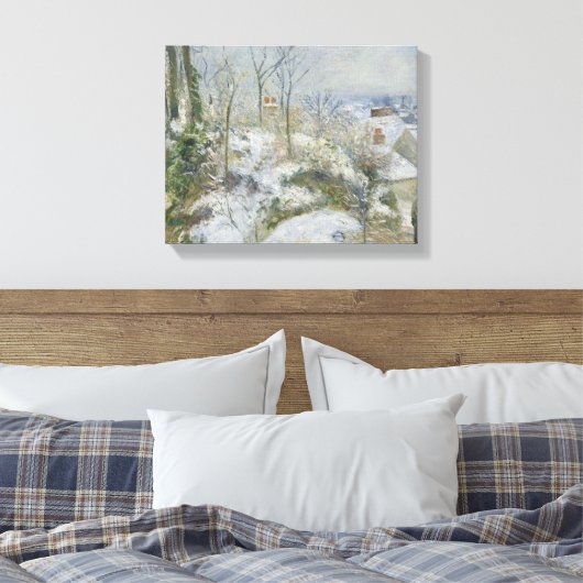 Camille Pissarro - Rabbit Warren bij Pontoise, Sno Canvas Afdruk (Insitu (Slaapkamer))