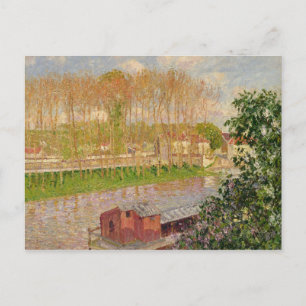 Camille Pissarro Sunset at Moret-sur-Loing, 1901 Briefkaart
