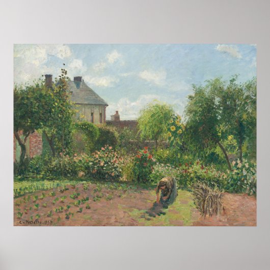 Camille Pissarro The Artist's Garden at Eragny Art Poster (Voorkant)