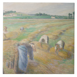 Camille Pissarro - The Harvest Tegeltje