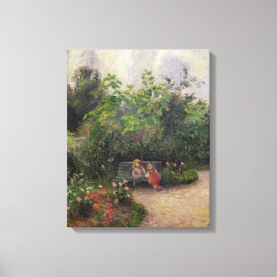 Camille Pissarro   Tuintuin in Hermitage Canvas Afdruk