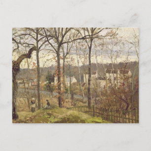 Camille Pissarro Winterlandschap in Louvecienne Briefkaart