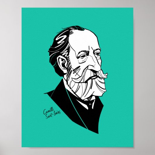 Camille Saint-Saëns Poster (Voorkant)