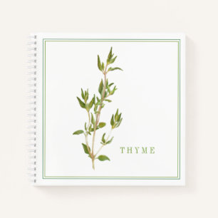 CAMILLE THYM FRESH 8,5x8,5 Cahier à reliure spiral