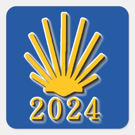 Camino de Santiago 2024 Vierkante Sticker (Voorkant)
