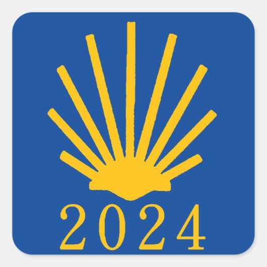 Camino de Santiago 2024 Vierkante Sticker (Voorkant)